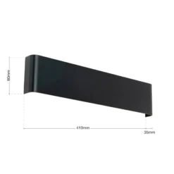 LED-seinävalaisin Accent ylös-/alasvalolla musta