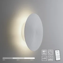 LED-seinävalaisin akku Puntua Ø 18 cm alumiini