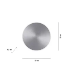 LED-seinävalaisin akku Puntua Ø 18 cm alumiini