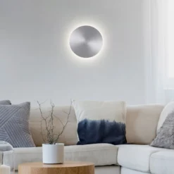 LED-seinävalaisin akku Puntua Ø 18 cm alumiini