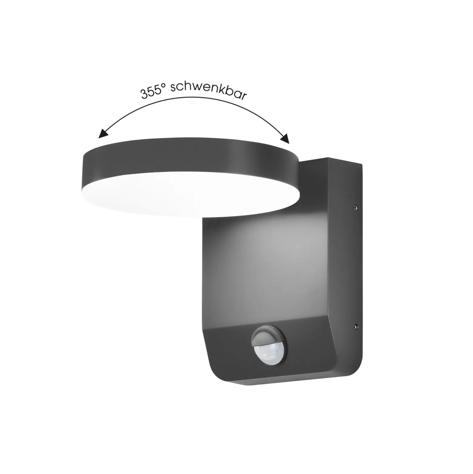 LED-seinävalaisin 9083, anturi, antrasiitti, 16 cm, CCT, IP54
