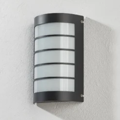 LED-seinävalaisin Aqua Marco ruostumaton teräs antrasiitti rasteri anturi