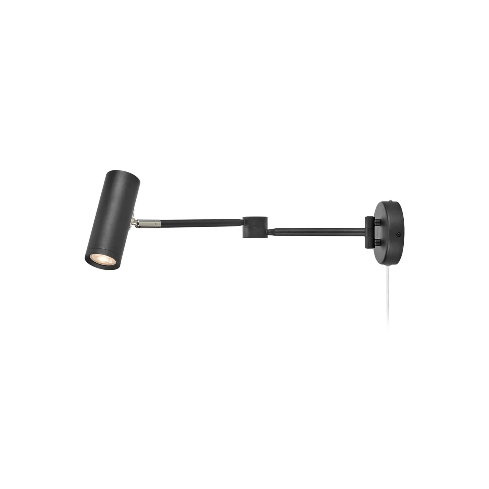 LED-seinävalaisin Arlo, musta, pistoke, pituus 55 cm, himmennettävä.