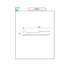 LED-seinävalaisin Banny, valkoinen, leveys 31 cm, up- & downlight