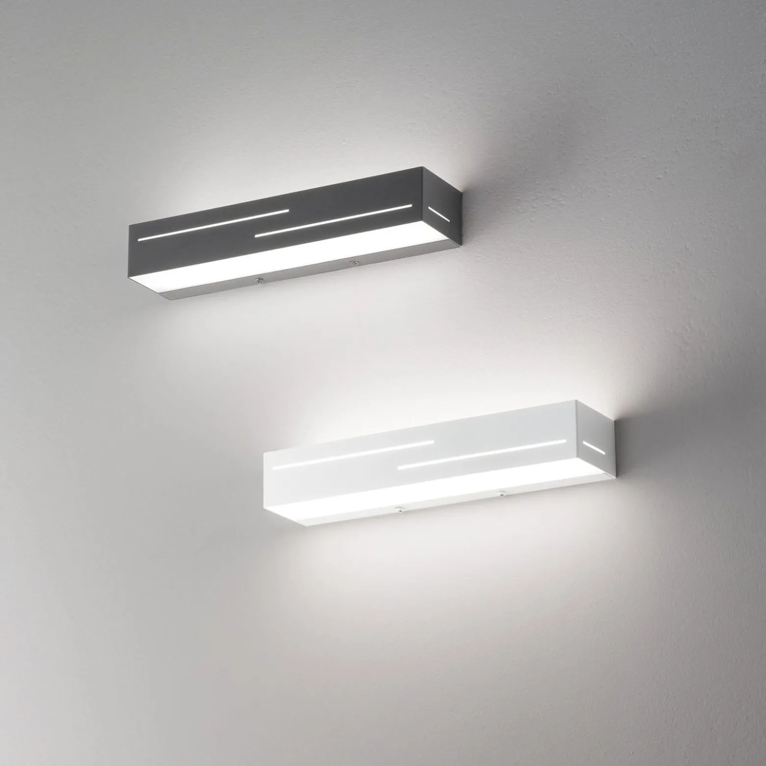 LED-seinävalaisin Banny, valkoinen, leveys 31 cm, up- & downlight