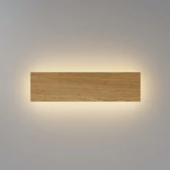LED-seinävalaisin BASIC TEXTURE, puu, leveys 30 cm, CCT