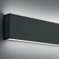 LED-seinävalaisin Box W2 bi-emission, W 61,9 cm, musta, 2700 K