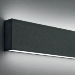 LED-seinävalaisin Box W2 bi-emission, W 91,9 cm, musta, 2700 K