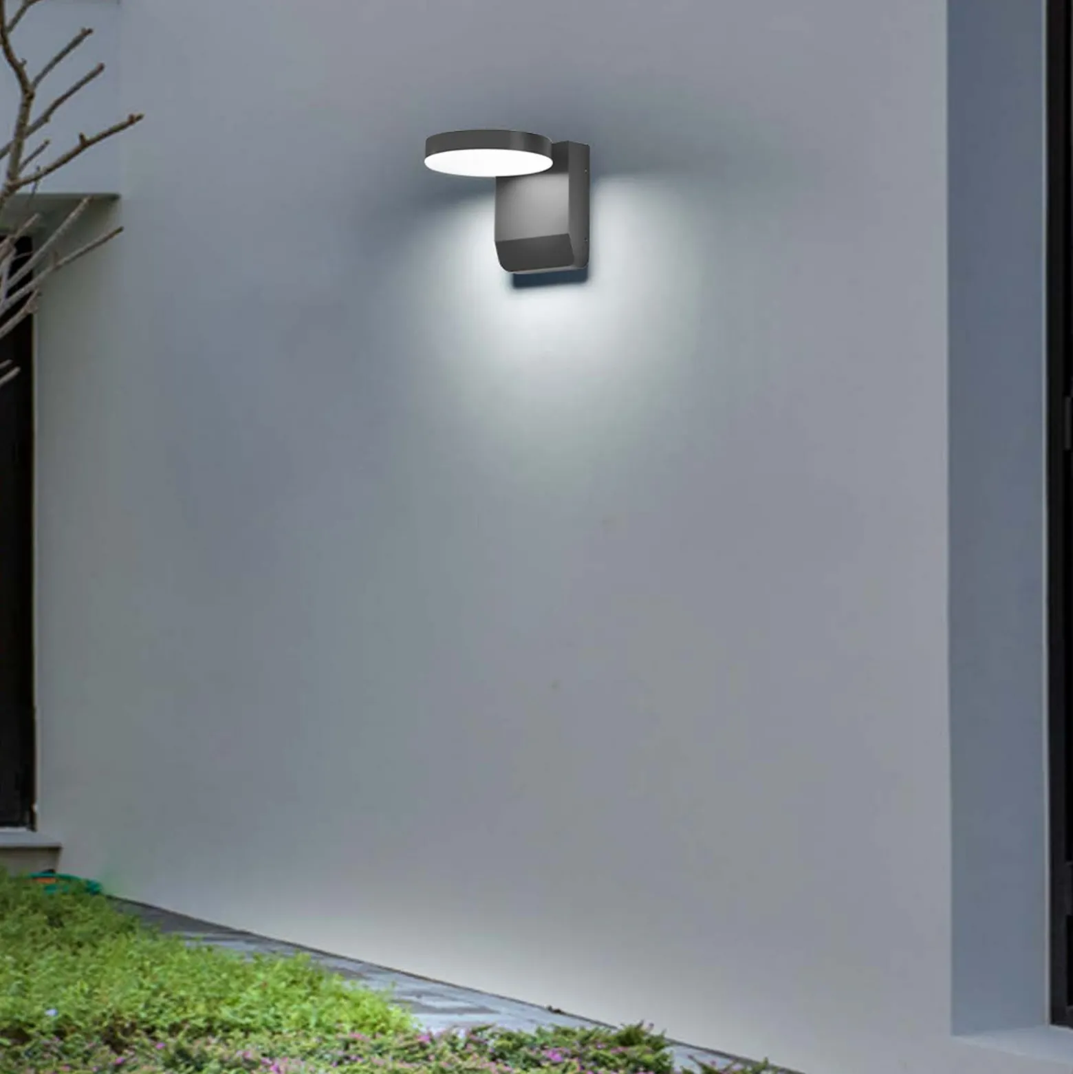 LED-seinävalaisin CMD 9082, antrasiitti, leveys 16 cm, CCT, IP54