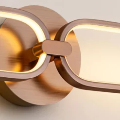 LED-seinävalaisin Colette 2-lamppuinen, ruusukulta