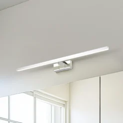 LED-seinävalaisin Conettilla, kromivärinen, leveys 60 cm IP44 CCT