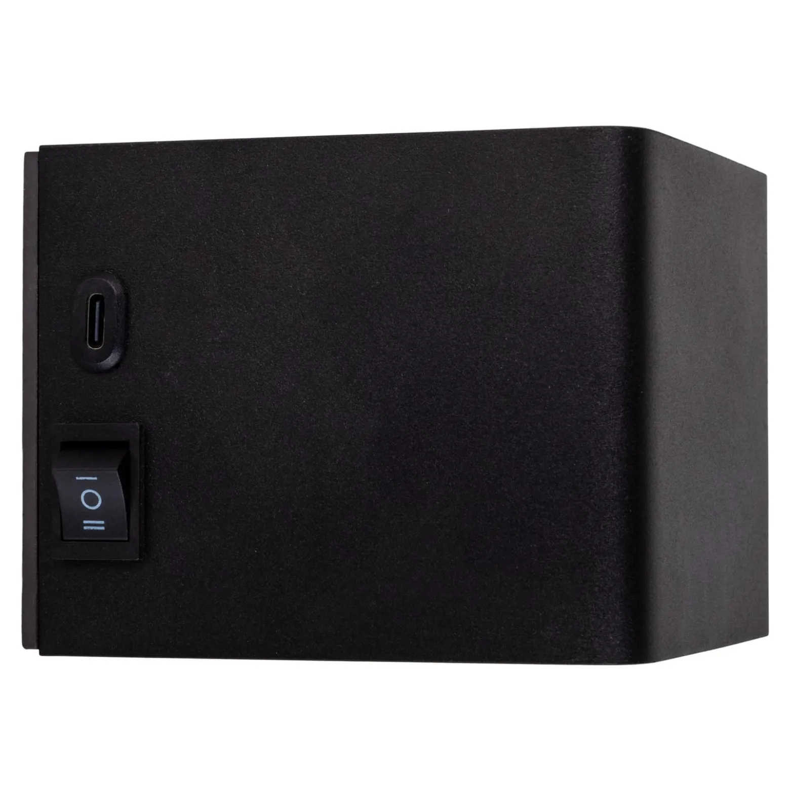 LED-seinävalaisin Cube, akku, magneettinen, musta