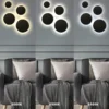 LED-seinävalaisin Disk, Ø 18 cm, musta, muovi, IP65, CCT