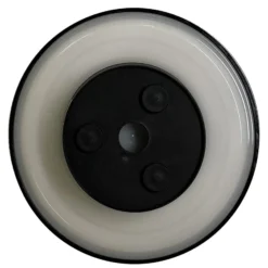 LED-seinävalaisin Disk, Ø 18 cm, musta, muovi, IP65, CCT