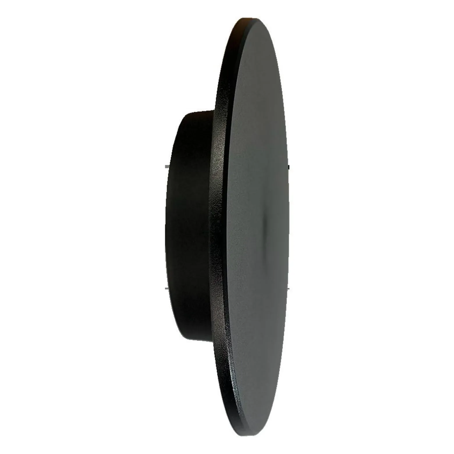 LED-seinävalaisin Disk, Ø 18 cm, musta, muovi, IP65, CCT