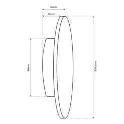 LED-seinävalaisin Disk, Ø 18 cm, musta, muovi, IP65, CCT