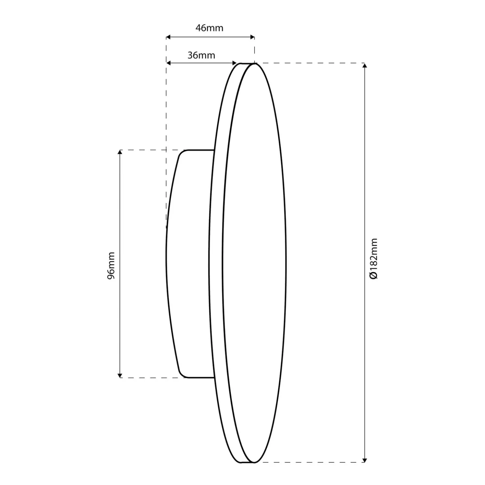 LED-seinävalaisin Disk, Ø 18 cm, musta, muovi, IP65, CCT