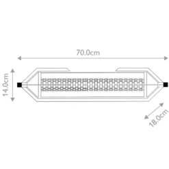 LED-seinävalaisin ESPADA, kiillotettu kromi Leveys 70 cm Metalli IP44