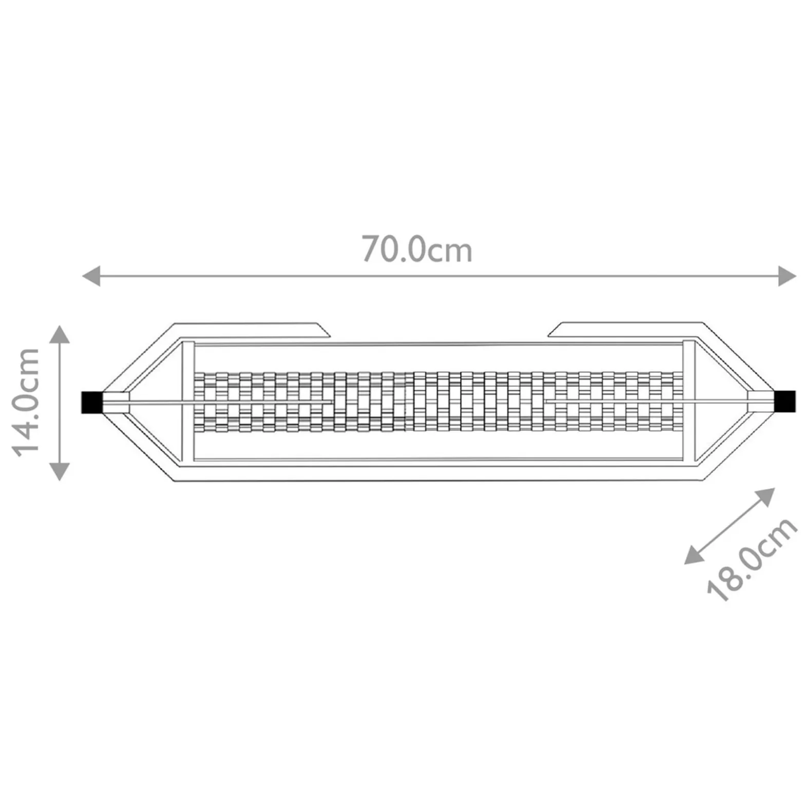 LED-seinävalaisin ESPADA, kiillotettu kromi Leveys 70 cm Metalli IP44