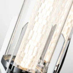 LED-seinävalaisin ESPADA, kiillotettu kromi Leveys 70 cm Metalli IP44