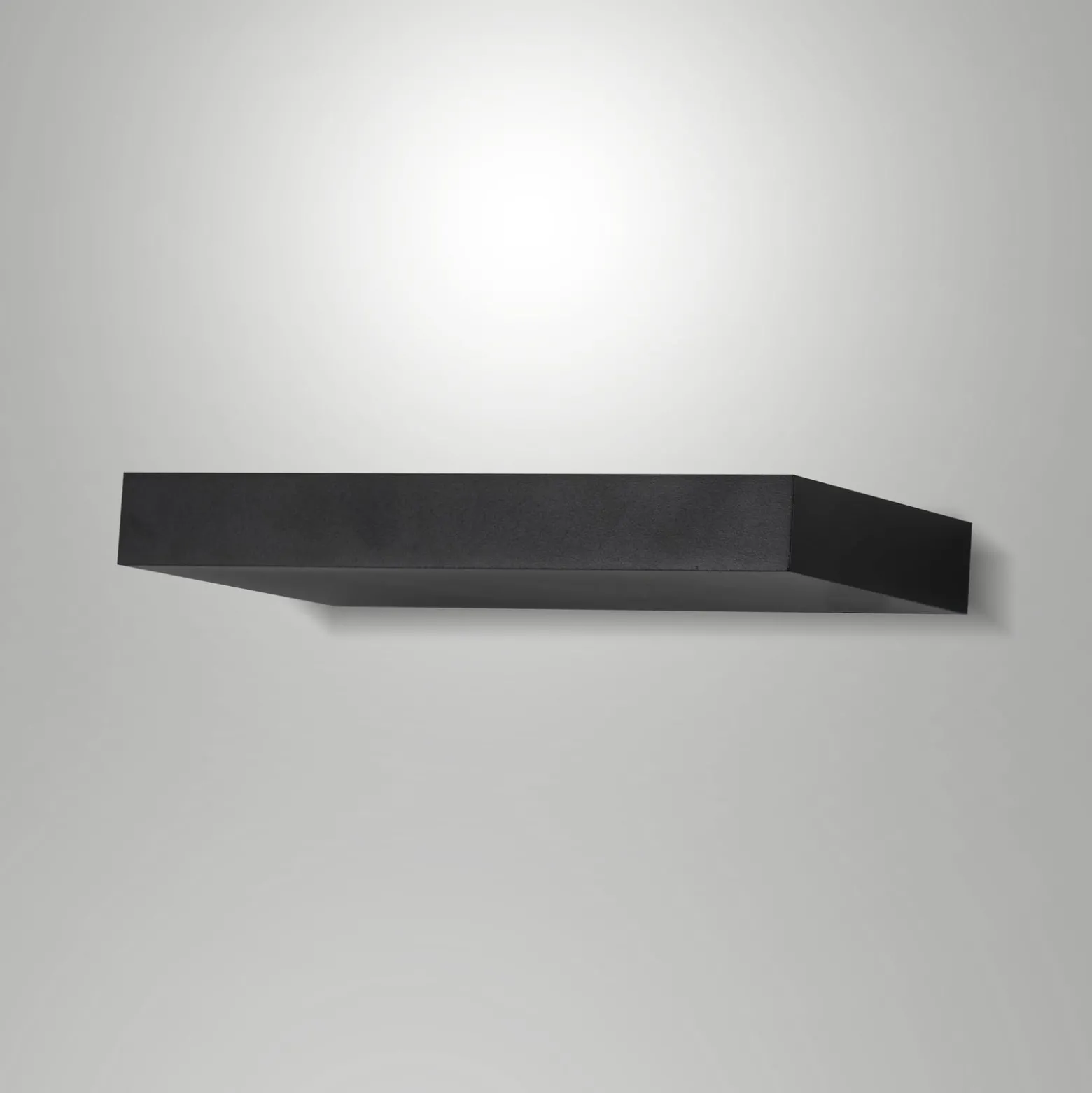 LED-seinävalaisin Guia, musta, metalli, leveys 24 cm