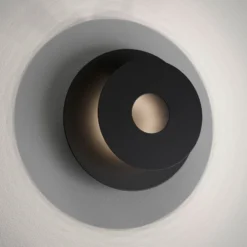 LED-seinävalaisin Hennes, Ø 18 cm, musta