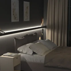 LED-seinävalaisin Intero-Line, musta, 120 cm, alumiini, CCT ylös/alaspäin