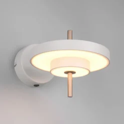 LED-seinävalaisin Keaton, vaaleanharmaa, Ø 20 cm, metalli, CCT