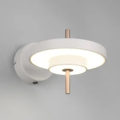 LED-seinävalaisin Keaton, vaaleanharmaa, Ø 20 cm, metalli, CCT