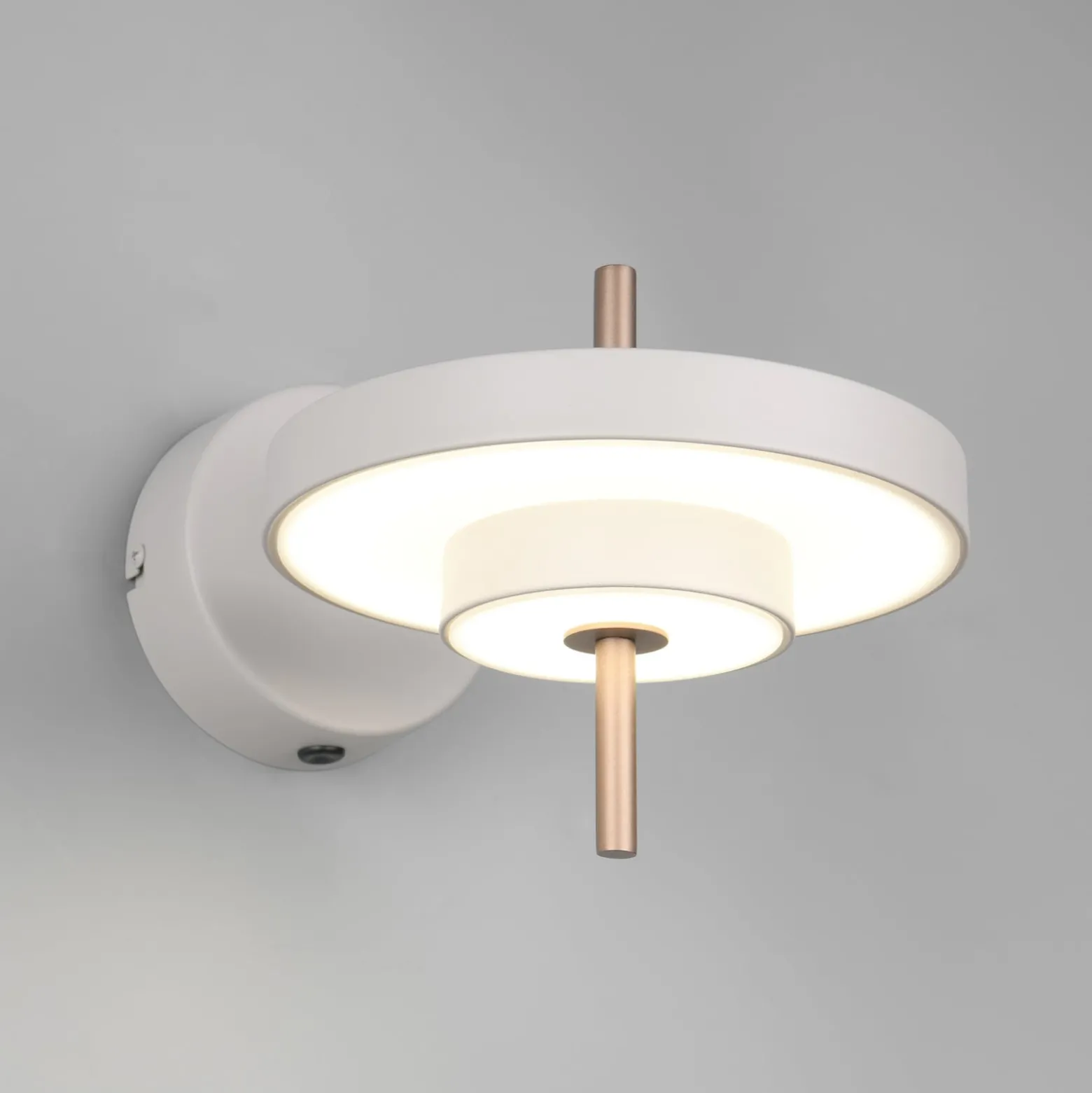 LED-seinävalaisin Keaton, vaaleanharmaa, Ø 20 cm, metalli, CCT