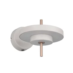 LED-seinävalaisin Keaton, vaaleanharmaa, Ø 20 cm, metalli, CCT
