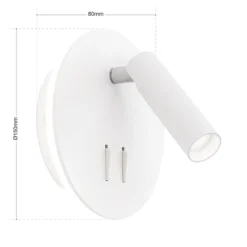 LED-seinävalaisin Lenny 2 valonlähteellä valkoinen