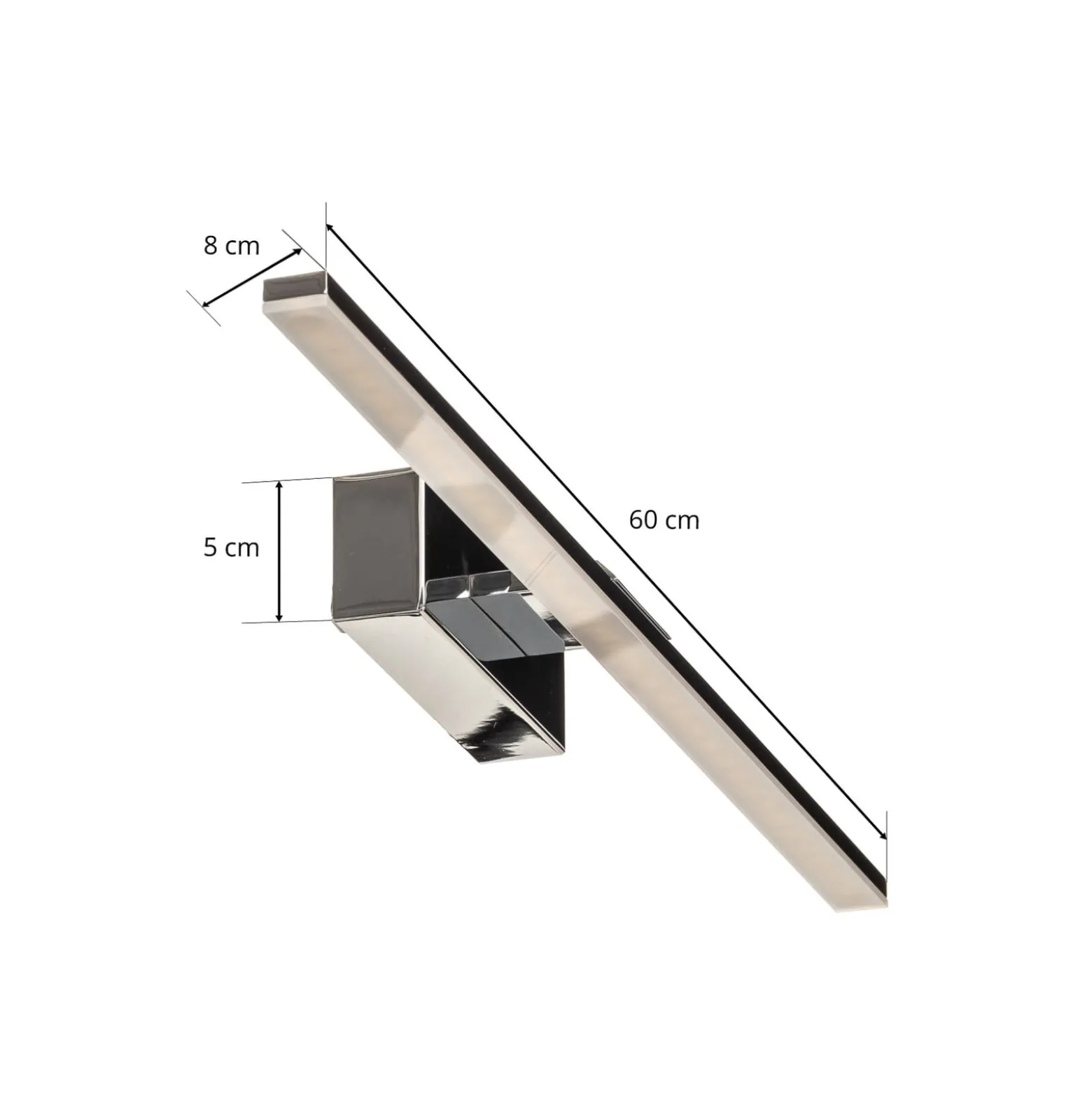 LED-seinävalaisin Miroir 60 cm kromi 4000K