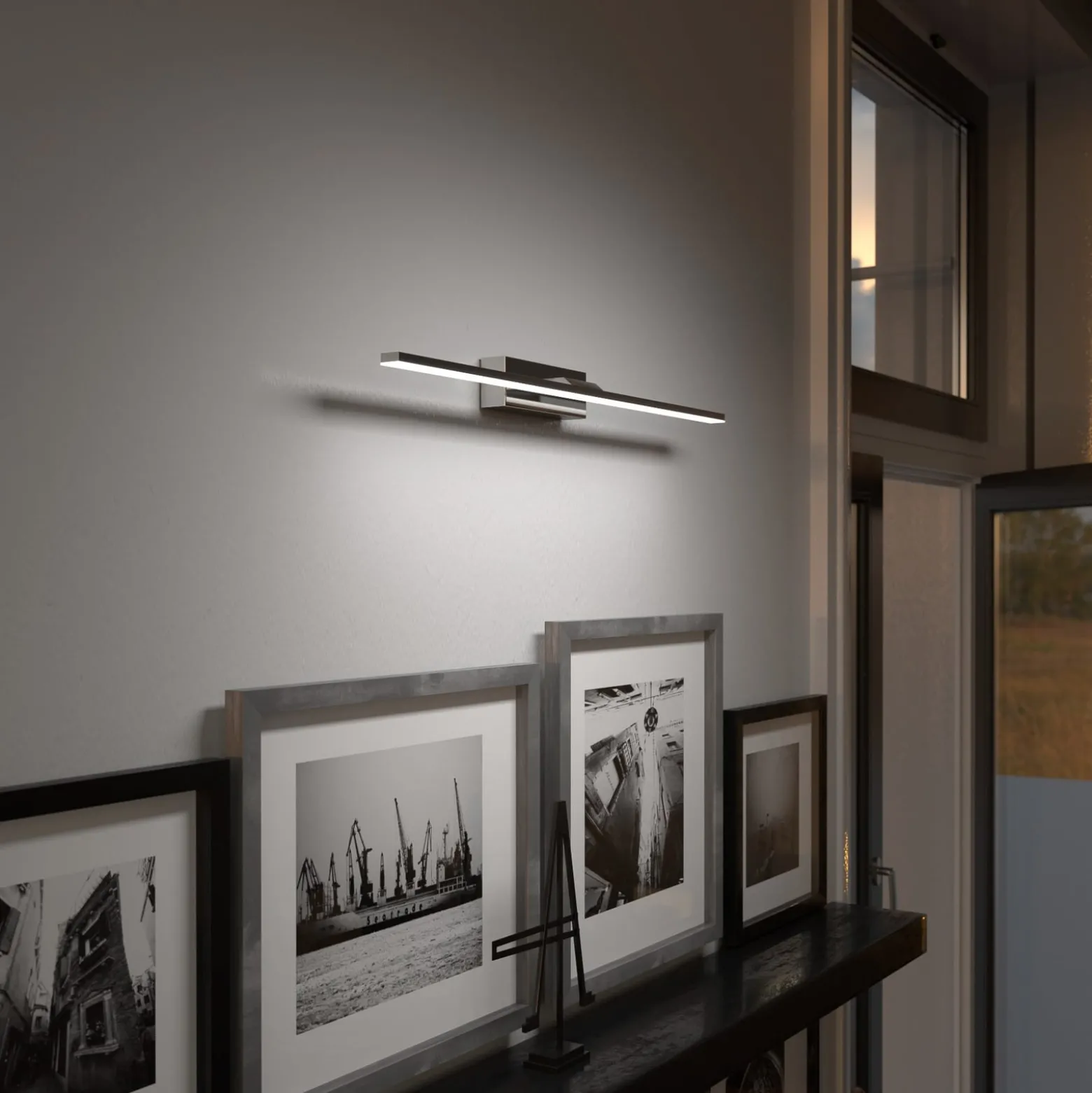 LED-seinävalaisin Miroir 60 cm kromi 4000K