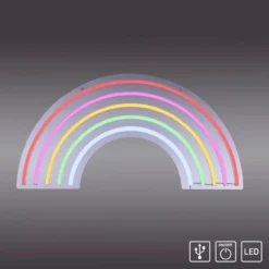 LED-seinävalaisin Neon Rainbow, USB