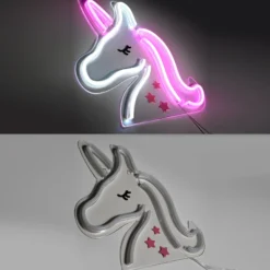 LED-seinävalaisin Neon Unicorn, USB