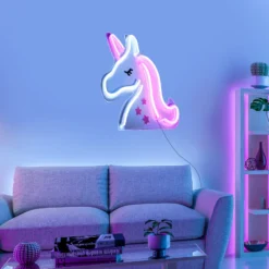 LED-seinävalaisin Neon Unicorn, USB