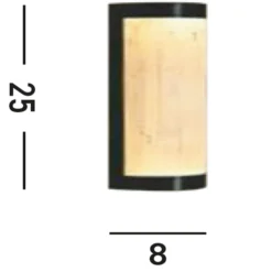 LED-seinävalaisin Nile, korkeus 25 cm, musta, teräs, IP44