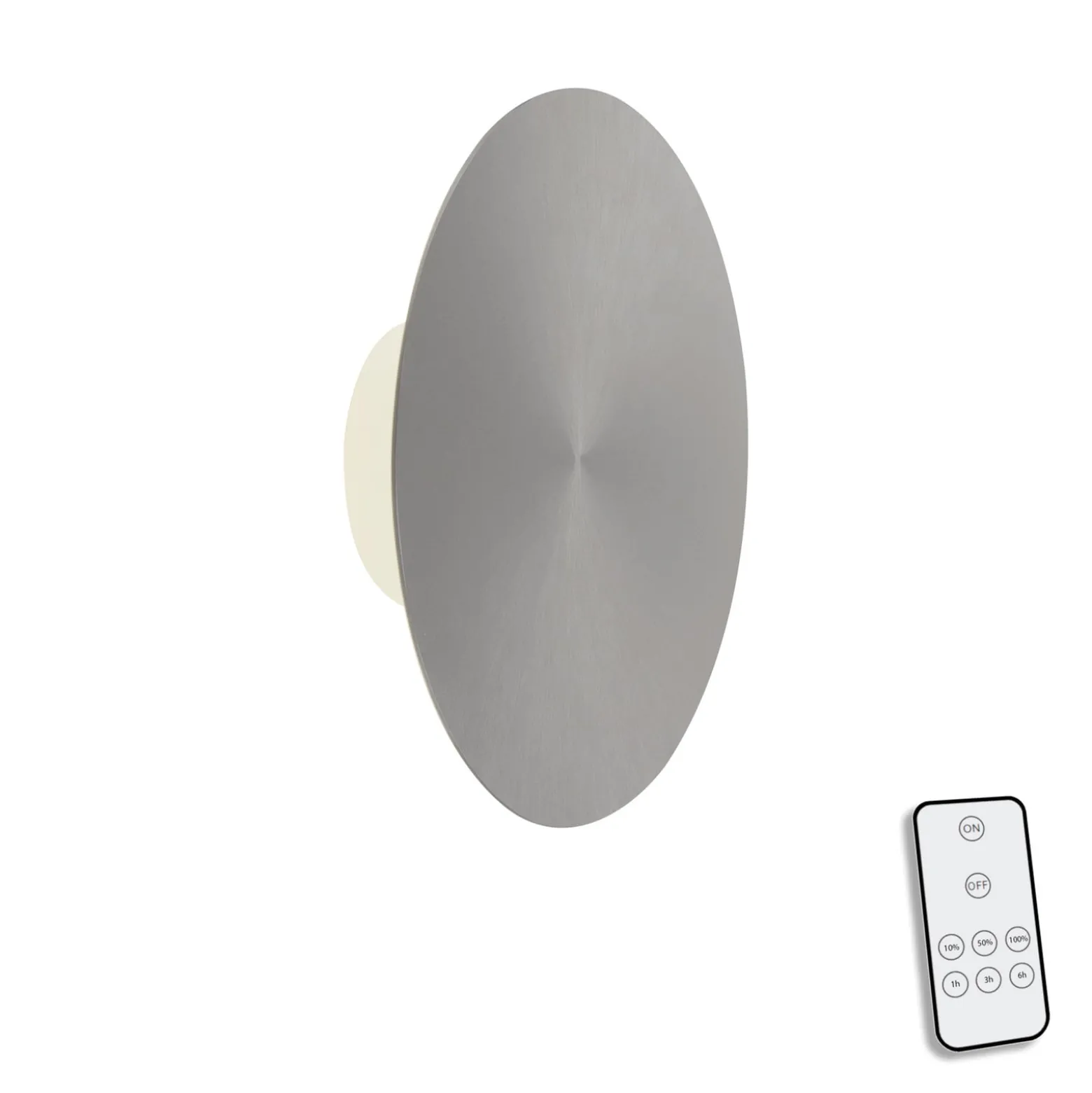 LED-seinävalaisin paristo Puntua Ø 25 cm harmaa