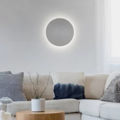 LED-seinävalaisin paristo Puntua Ø 25 cm harmaa