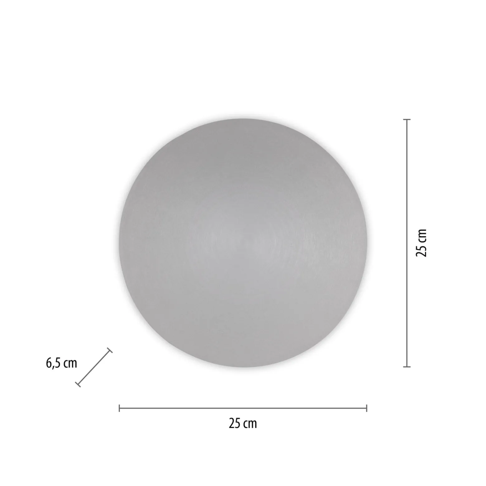 LED-seinävalaisin paristo Puntua Ø 25 cm harmaa