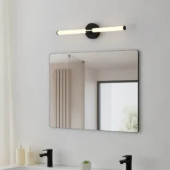 LED-seinävalaisin Ramola, musta, leveys 60 cm, IP44, CCT