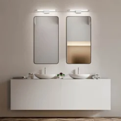 LED-seinävalaisin Rapallo, kromi, IP 44, 60 cm
