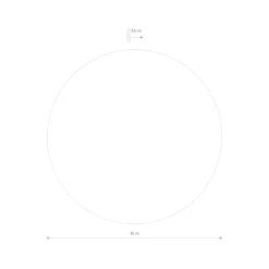 LED-seinävalaisin Ring L, Ø 35 cm, vaneri, kultainen