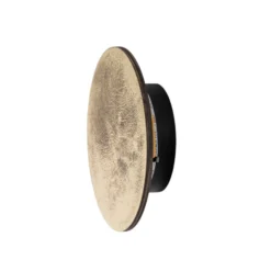 LED-seinävalaisin Ring S, Ø 15 cm, vaneri, kultainen