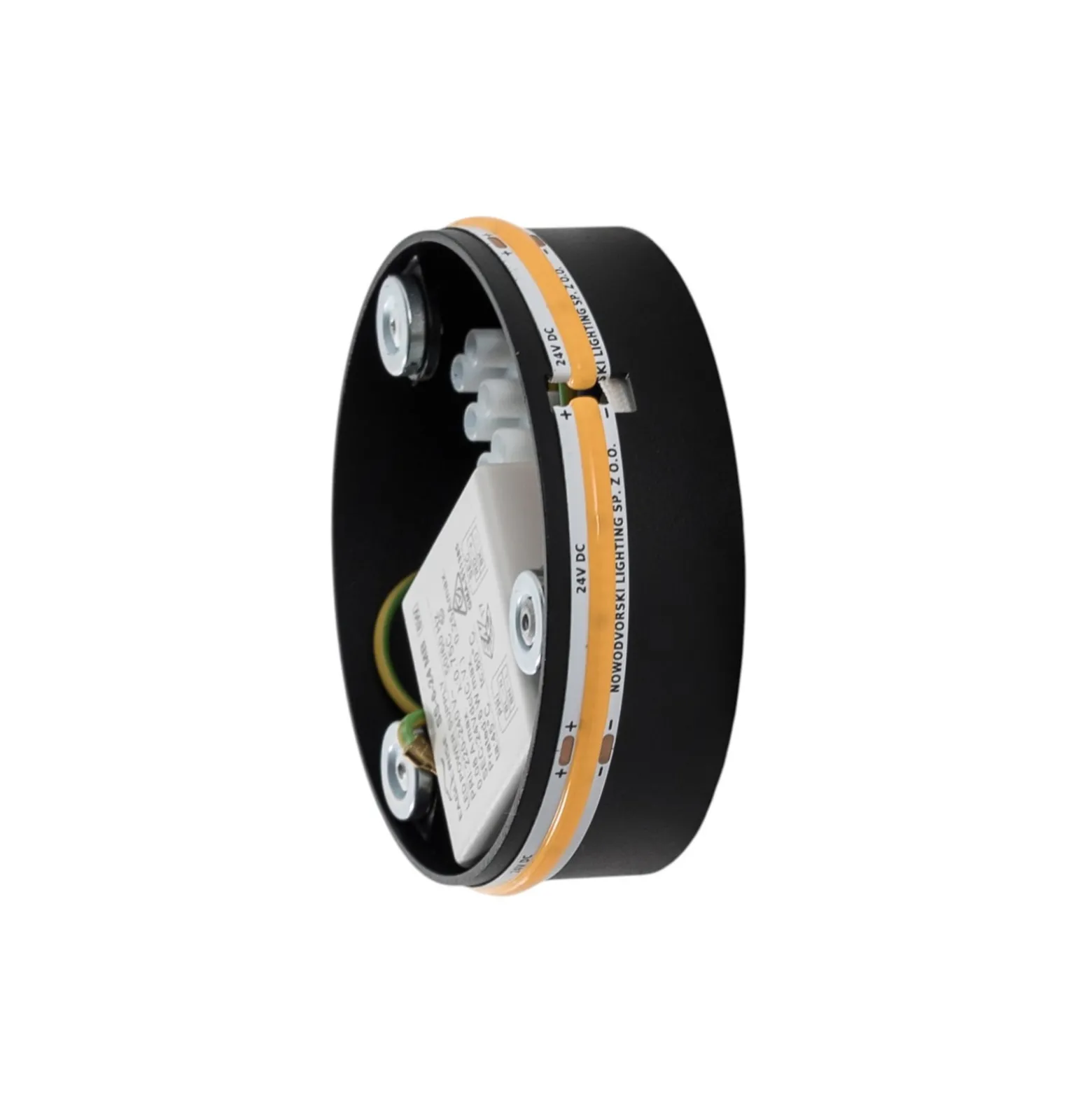 LED-seinävalaisin Ring S, Ø 15 cm, vaneri, kultainen