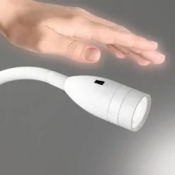 LED-seinävalaisin Sten, valkoinen, korkeus 61 cm, eleohjaus