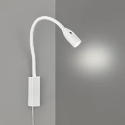 LED-seinävalaisin Sten, valkoinen, korkeus 61 cm, eleohjaus