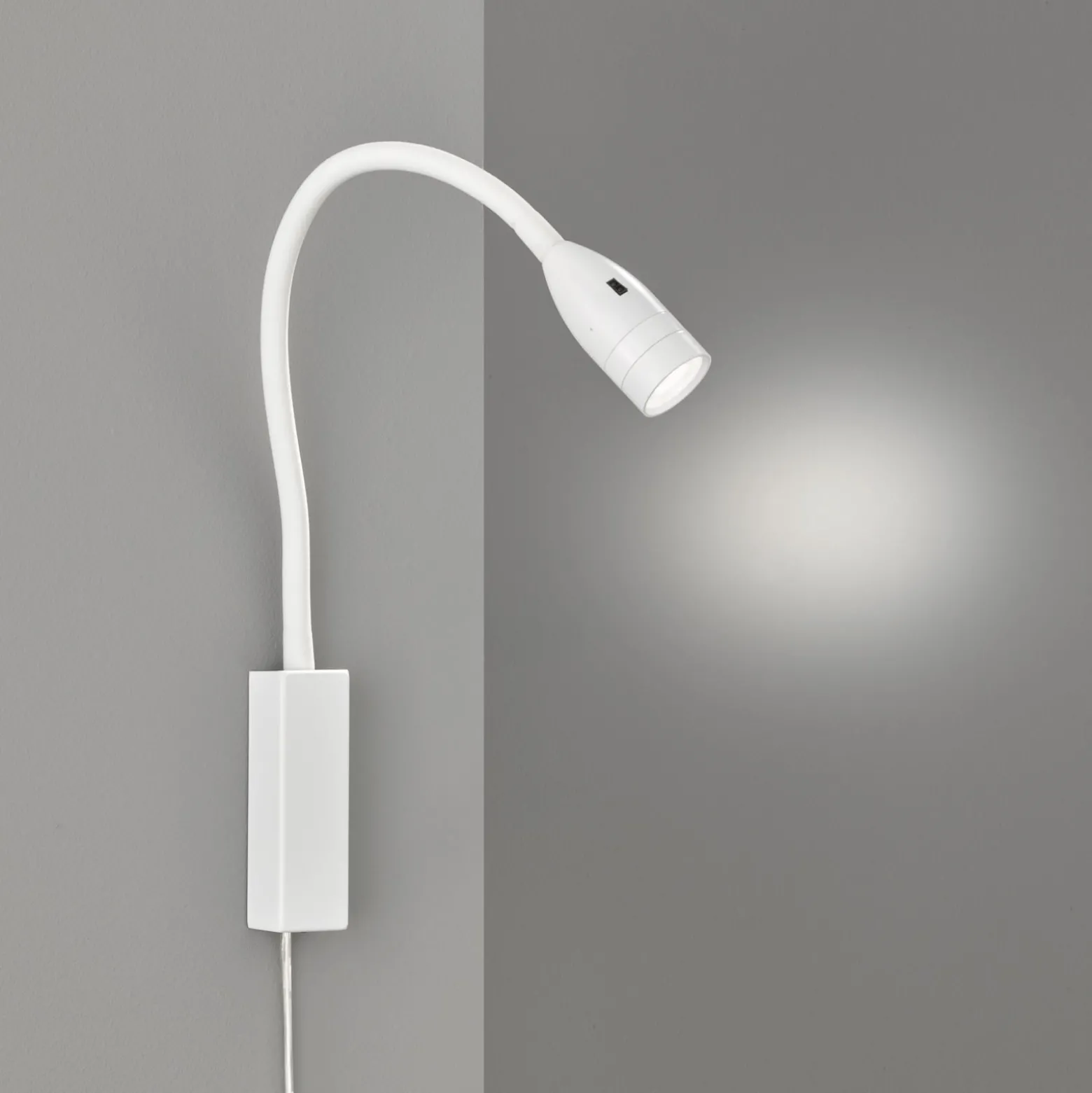 LED-seinävalaisin Sten, valkoinen, korkeus 61 cm, eleohjaus