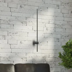 LED-seinävalaisin Swing, korkeus 60 cm, CCT, metalli, musta
